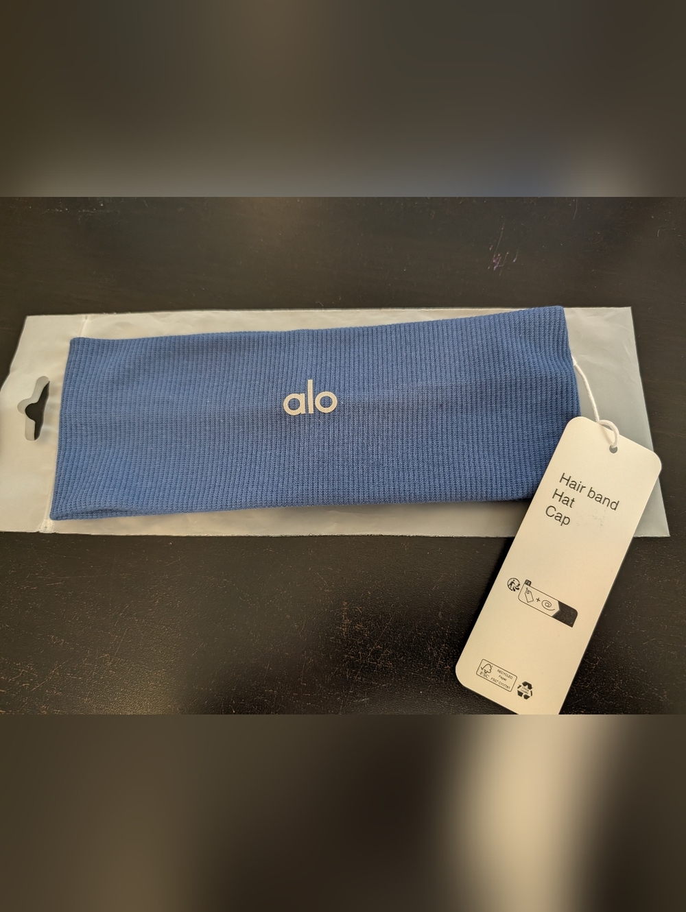 ALO Yoga Blue Ribbed Headband